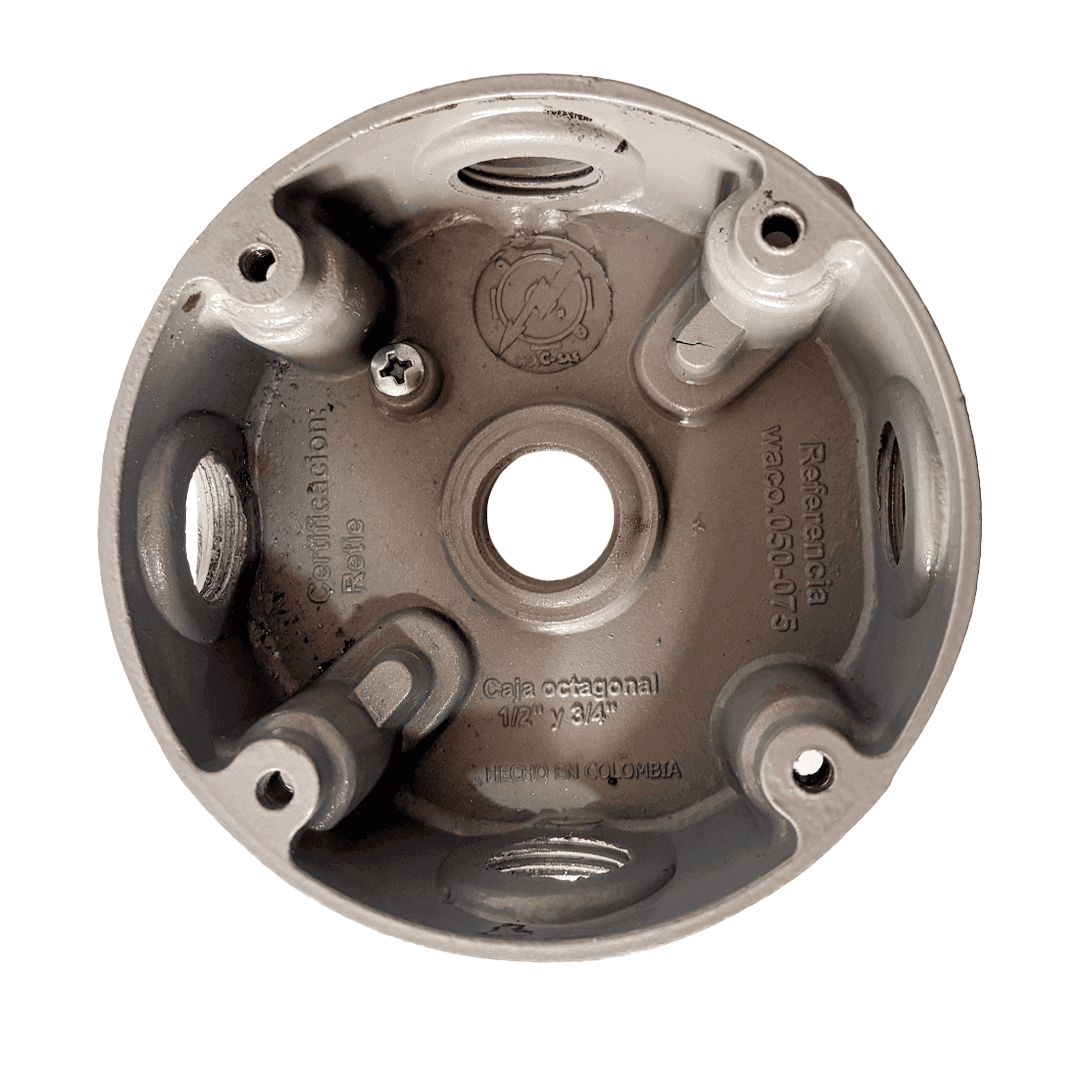 Caja octagonal 3/4" 5 salidas 4
