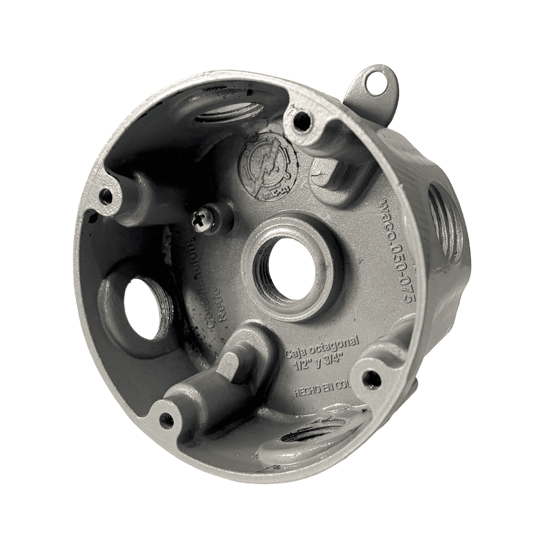 Caja octagonal 3/4" 5 salidas