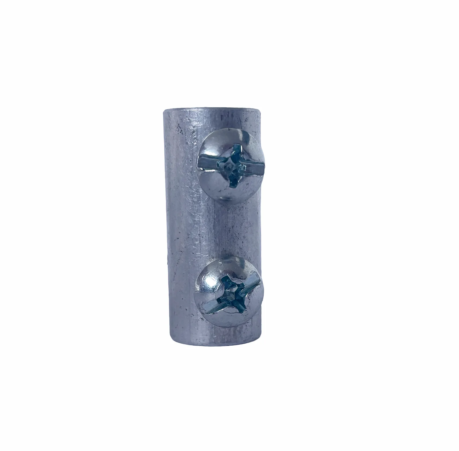 Unión corta en aluminio para alambrón de 8 y 10 mm con 2 tornillos, referencia WACUNCA8